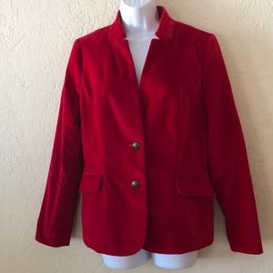TALBOTS red velvet tailored BLAZER jacket- NEW 10